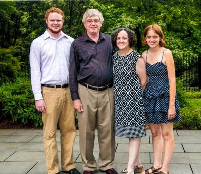 Kathy with her family. Son Tom, husband Joe, Kathy, and daughter Anna.