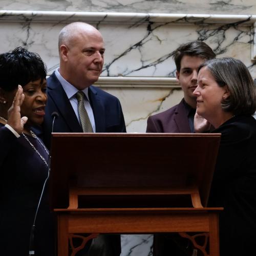 adrienne jones sworn in as speaker